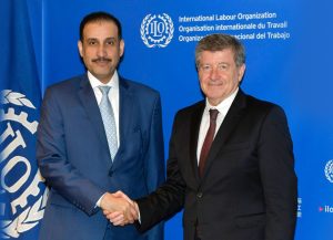 لقاء "المطيري" و "رايدر" على هامش فعاليات مؤتمر العمل الدولي " الدورة (110) "