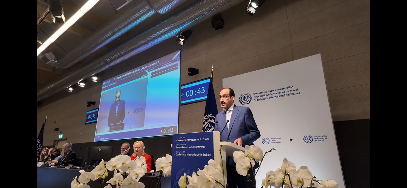 المطيري من جنيف: "التكنولوجيا أداة في خدمة الإنسان دون المساس بحقوق العمال"